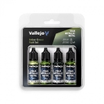 Vallejo 77266 - Farb-Set, TMM Amber Grün (4 x 18 ml)